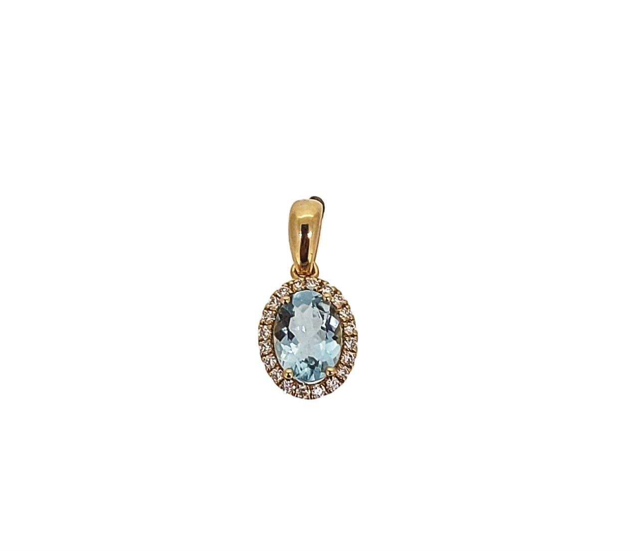 Diamond / Aquamarine Pendant