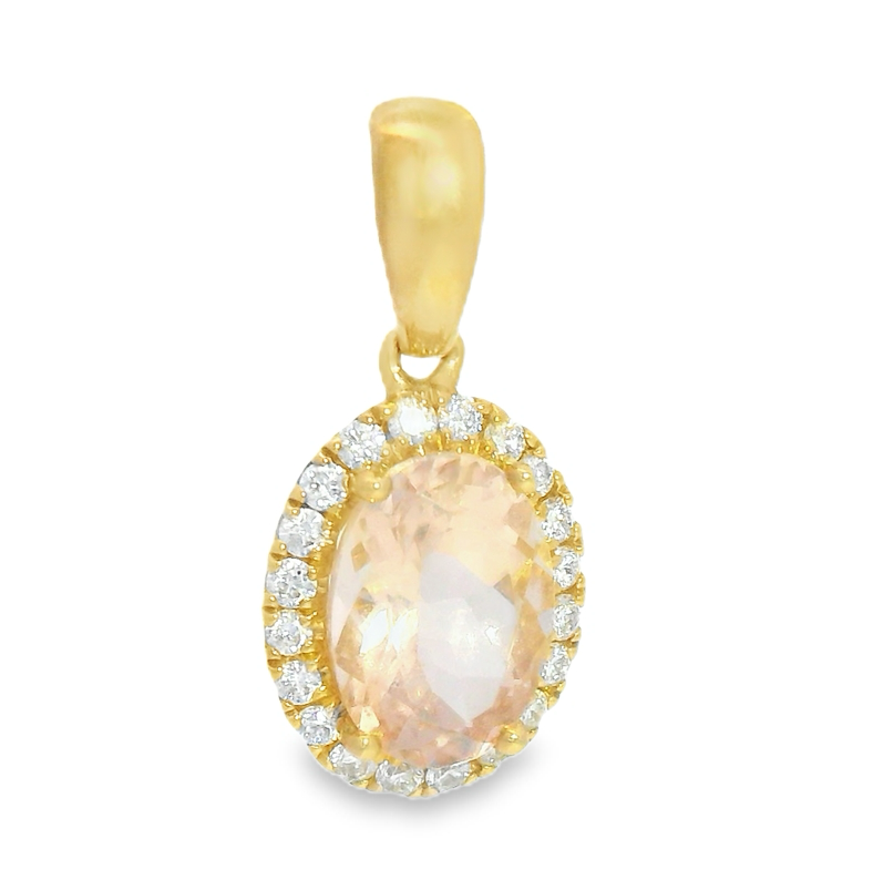 Diamond / Morganite Pendant