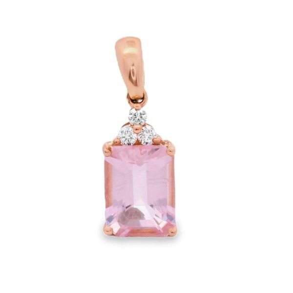 Diamond / Morganite Pendant