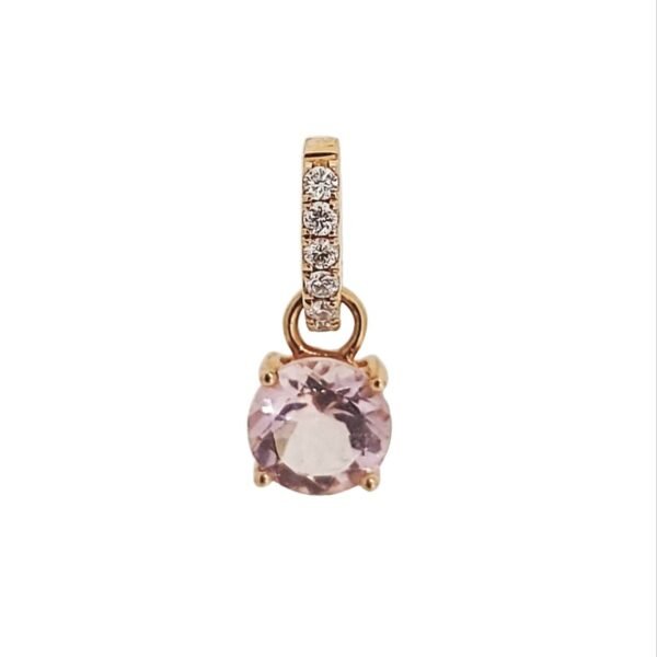 Diamond / Morganite Pendant