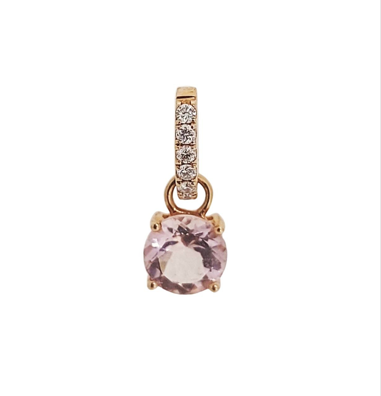 Diamond / Morganite Pendant
