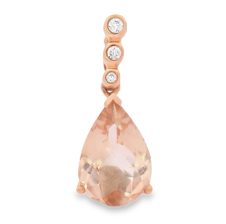 Diamond / Morganite Pendant