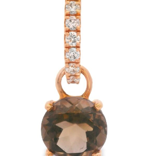 Diamond / Smokey Quartz Pendant