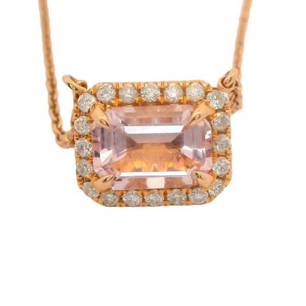 Diamond / Morganite Necklace