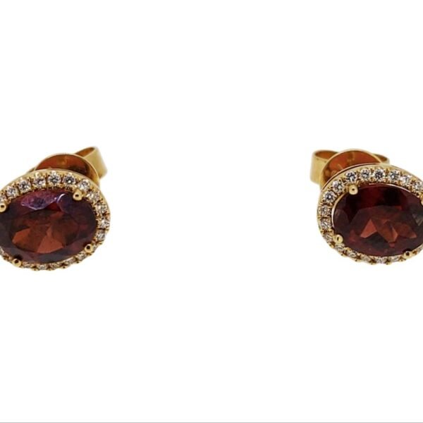 Diamond / Garnet Earrings