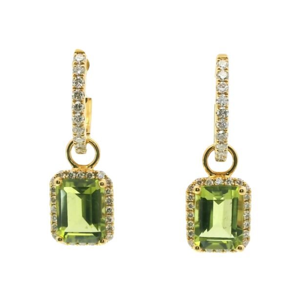 Diamond / Peridot Earrings