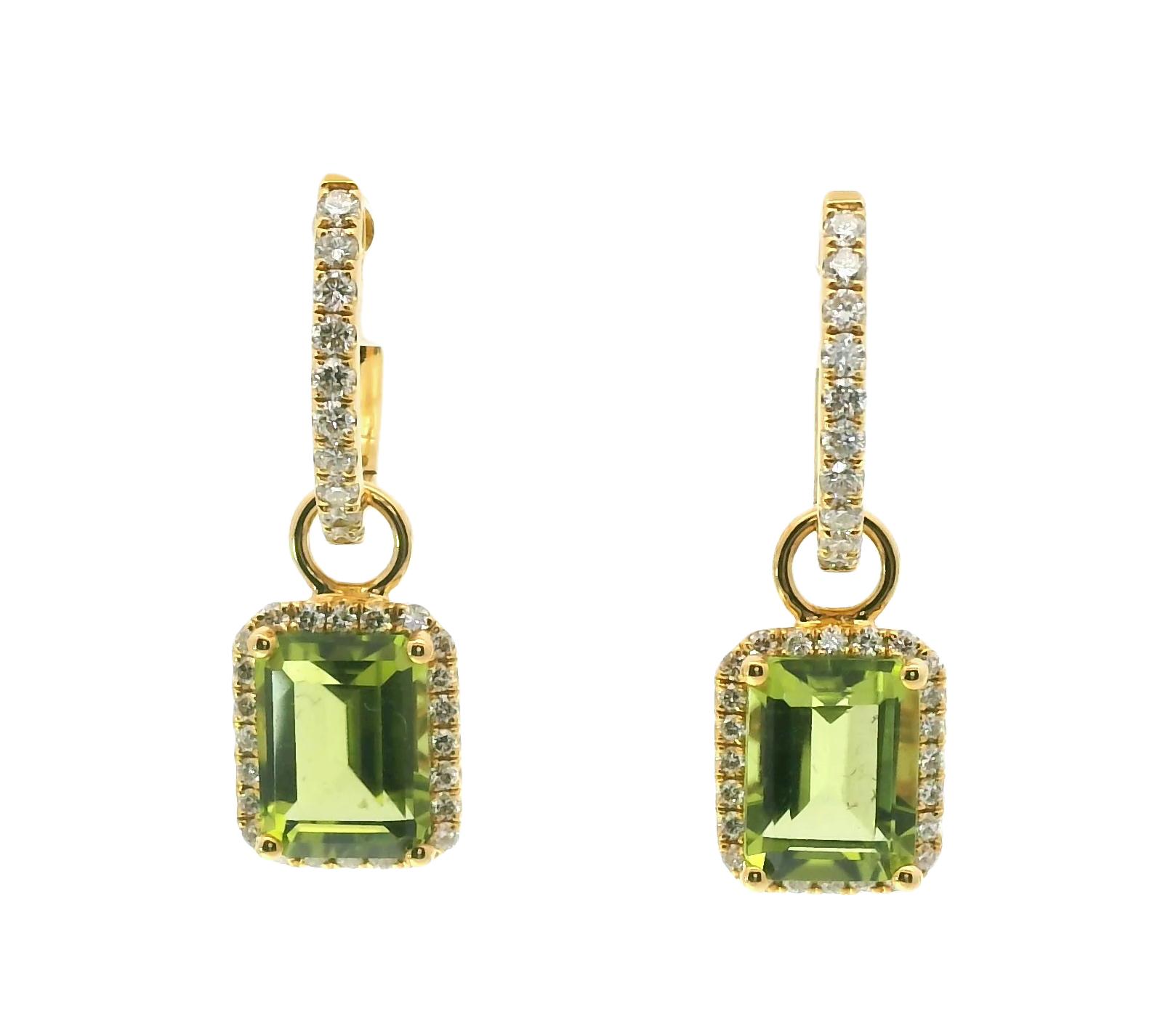 Diamond / Peridot Earrings