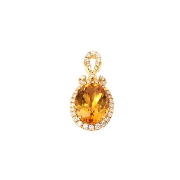 Diamond / Citrine Pendant