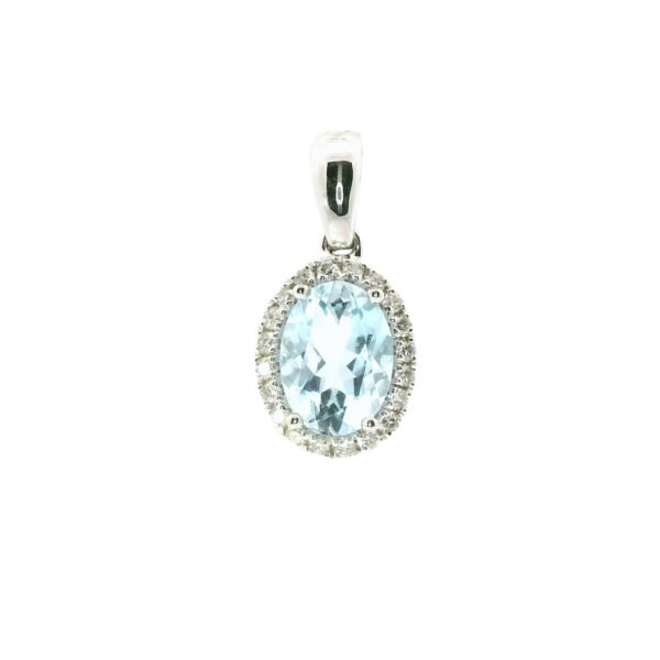 Diamond / Aquamarine Pendant