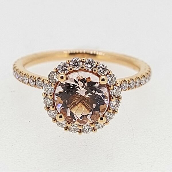 Diamond / Morganite Ring