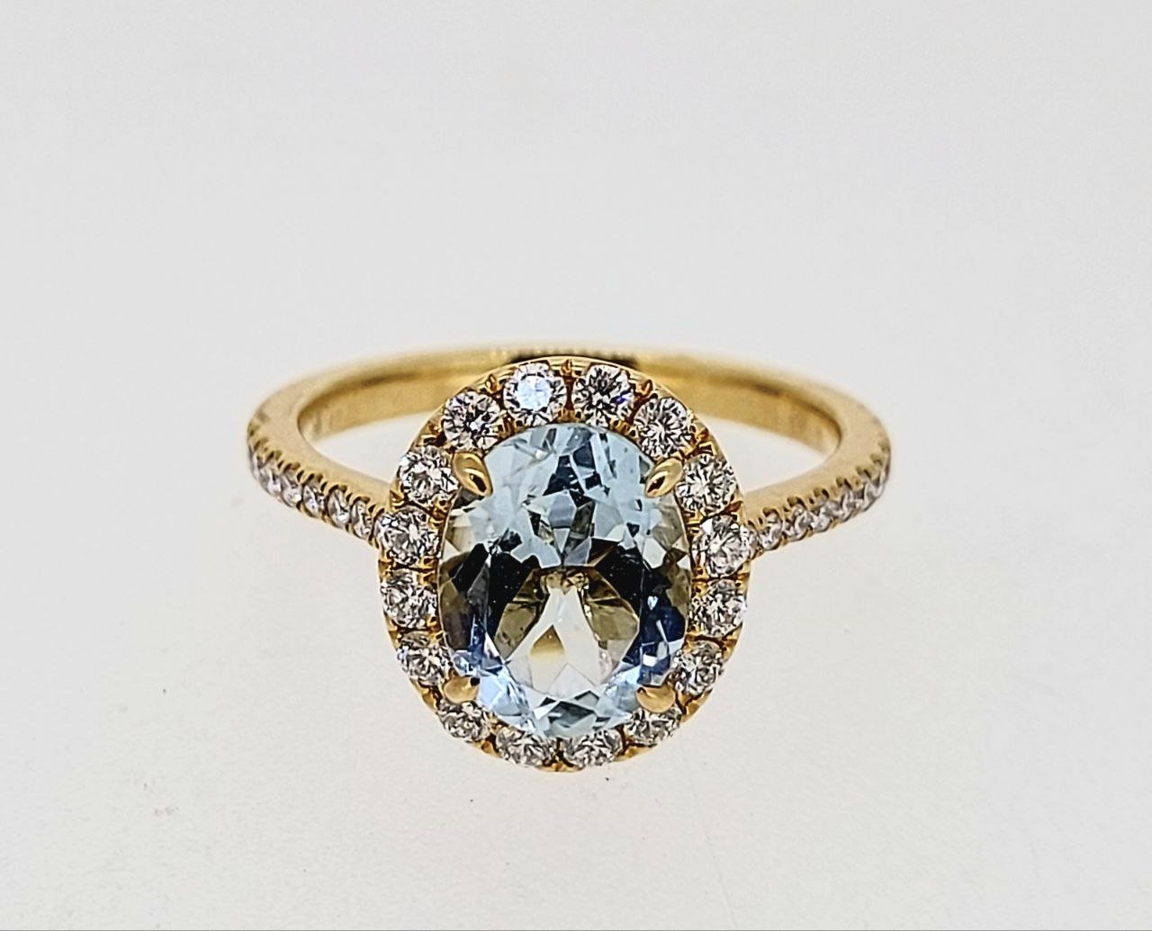 Diamond / Aquamarine Ring