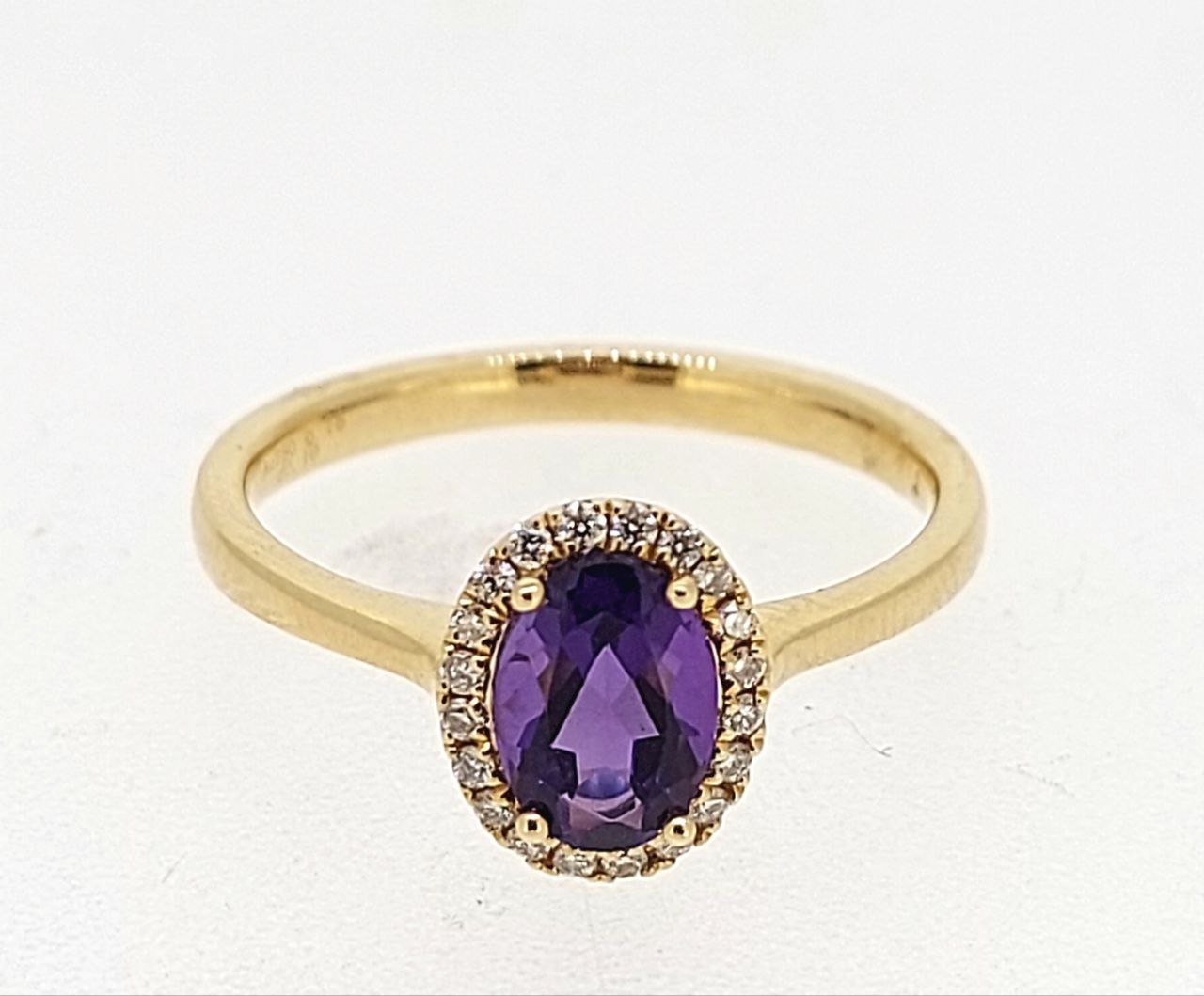 Diamond / Amethyst Ring