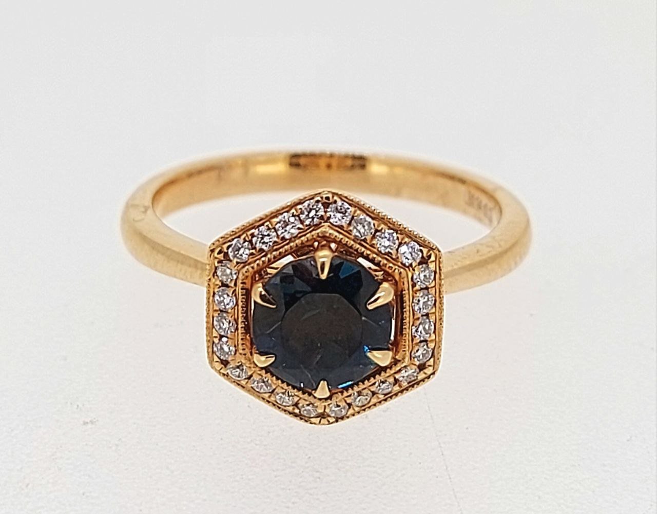 Diamond / Blue Topaz Ring