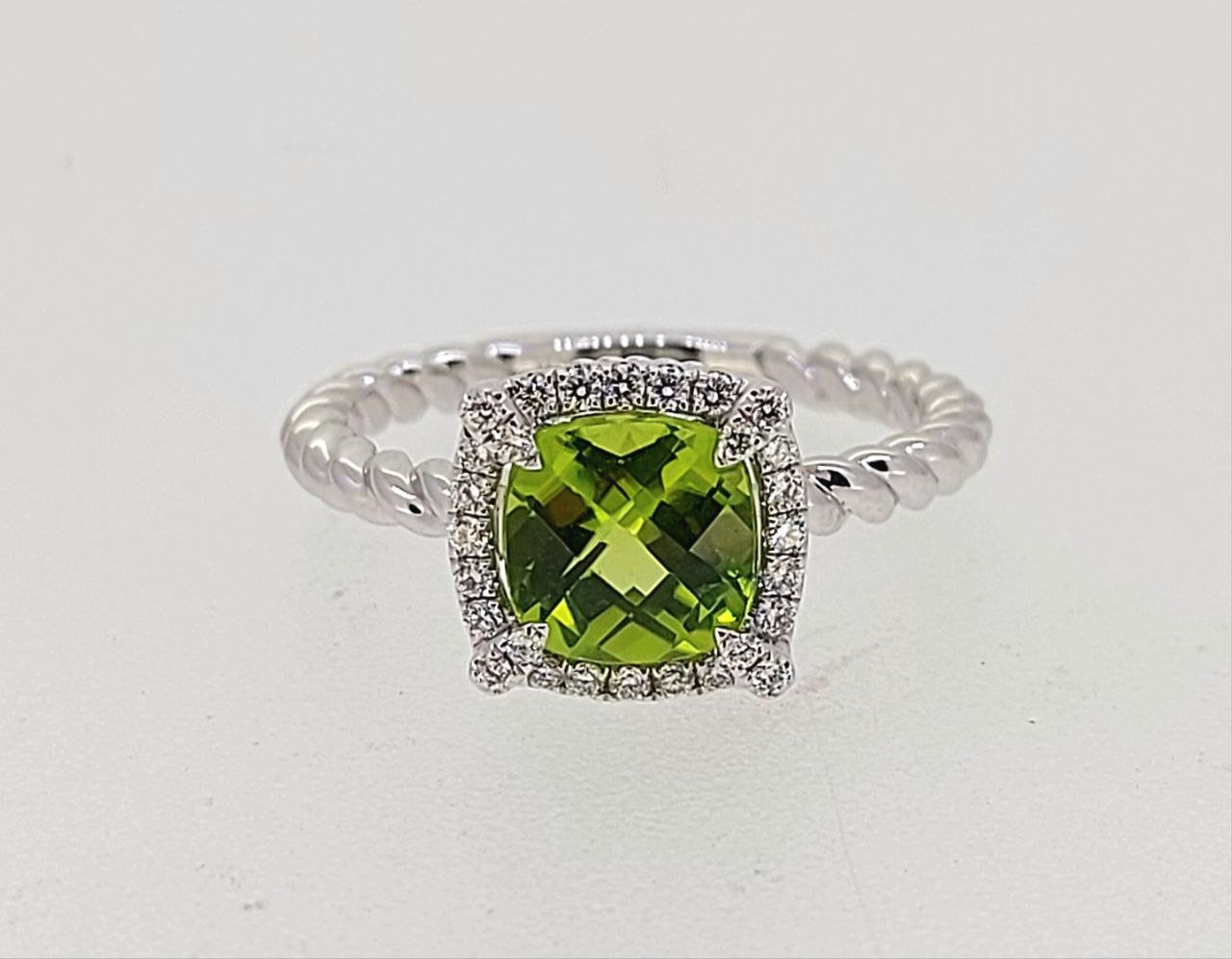 Diamond / Peridot Ring