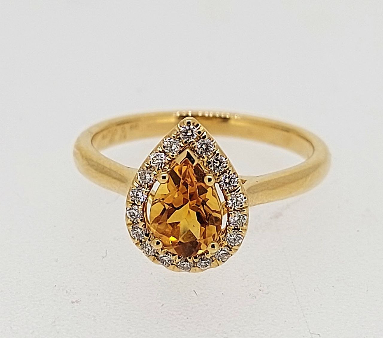Diamond / Citrine Ring