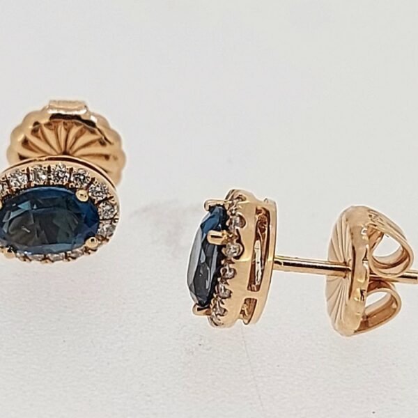 Diamond / Blue Topaz Earrings