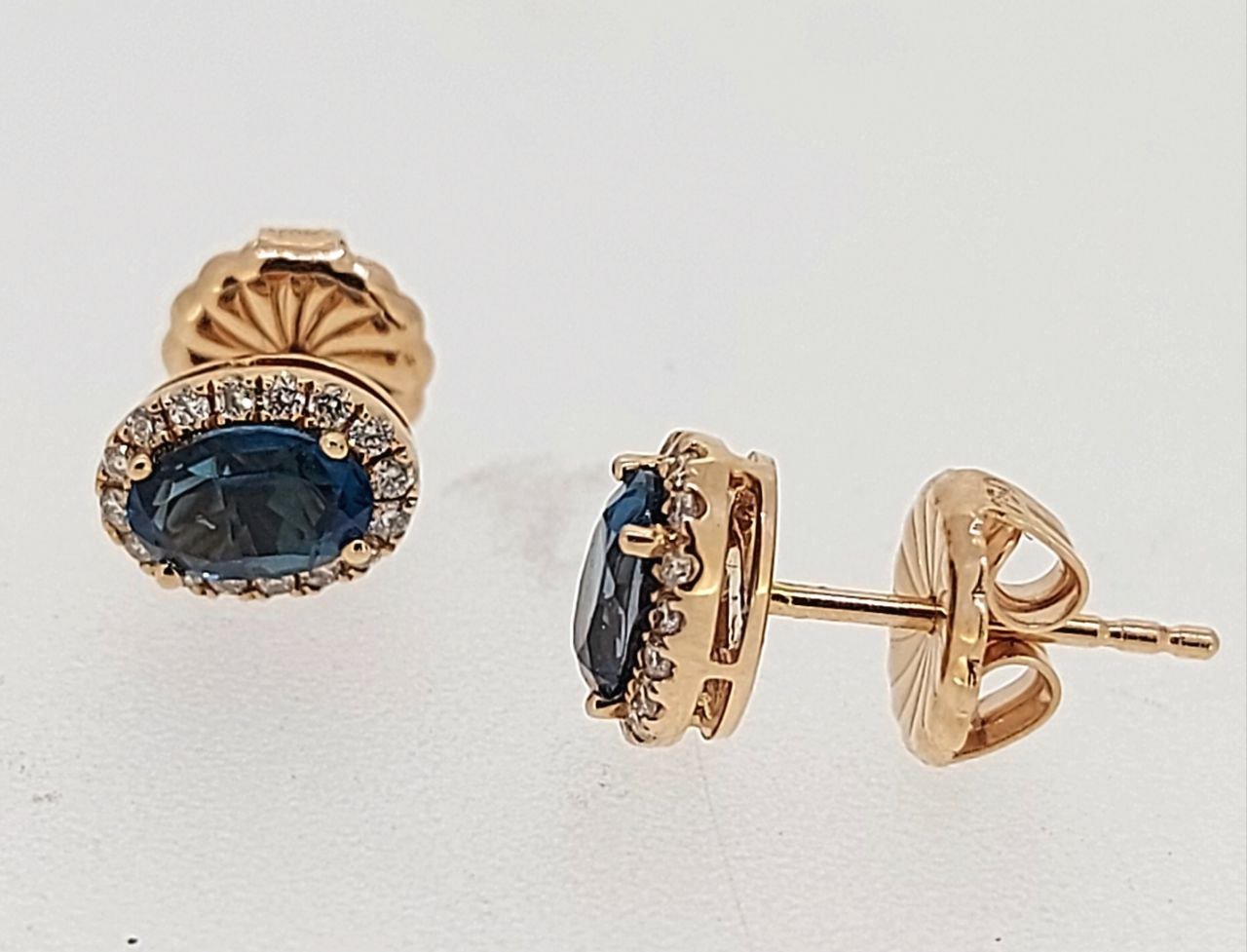 Diamond / Blue Topaz Earrings
