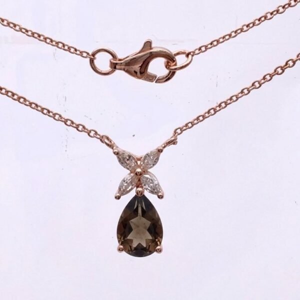 Diamond / Smokey Quartz Necklace