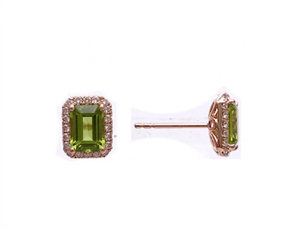 Diamond / Peridot Earrings