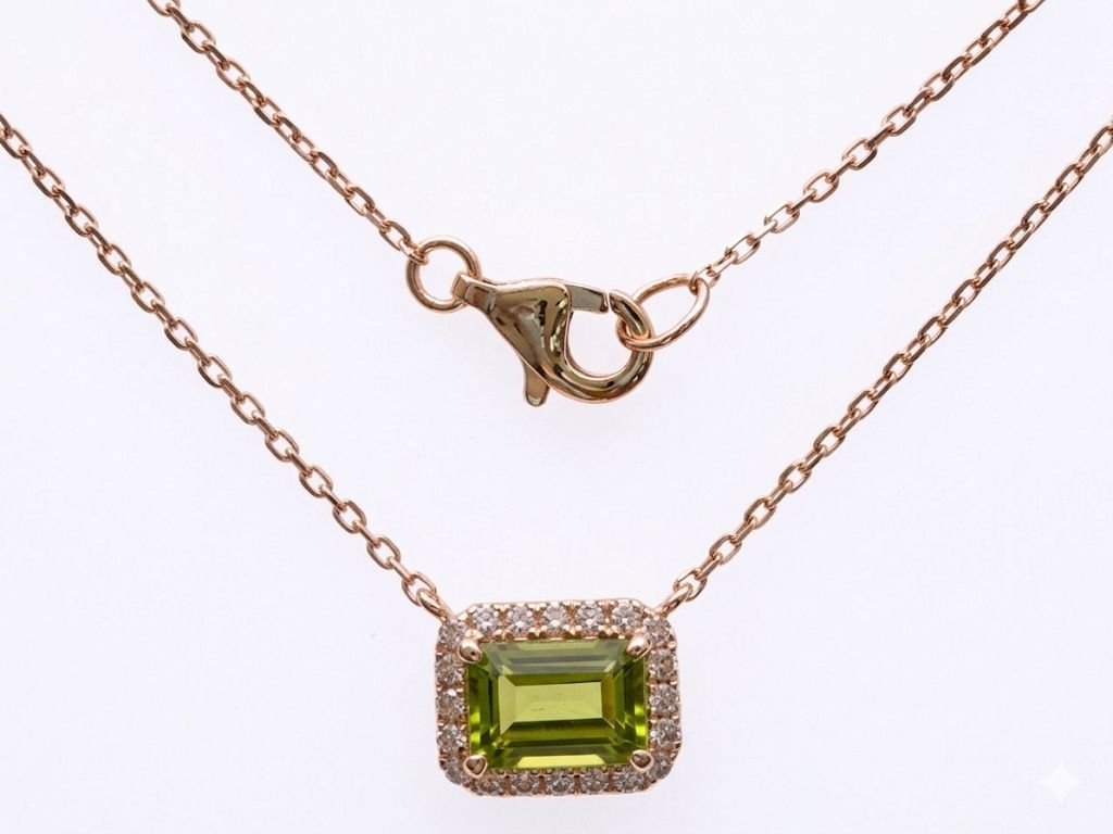 Diamond / Peridot Necklace