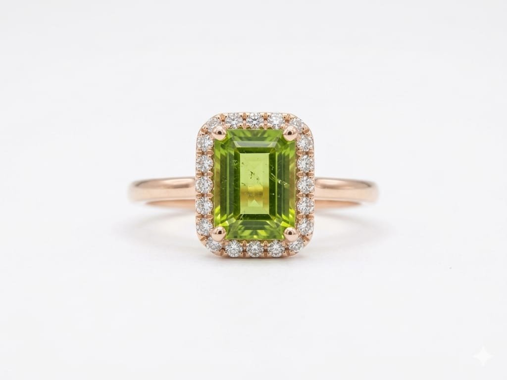 Diamond / Peridot Ring