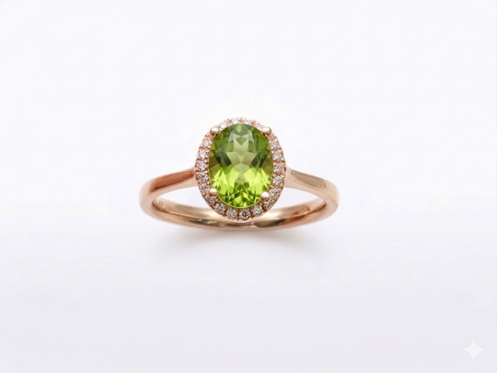 Diamond / Peridot Ring