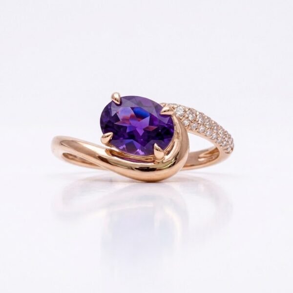 Diamond / Amethyst Ring