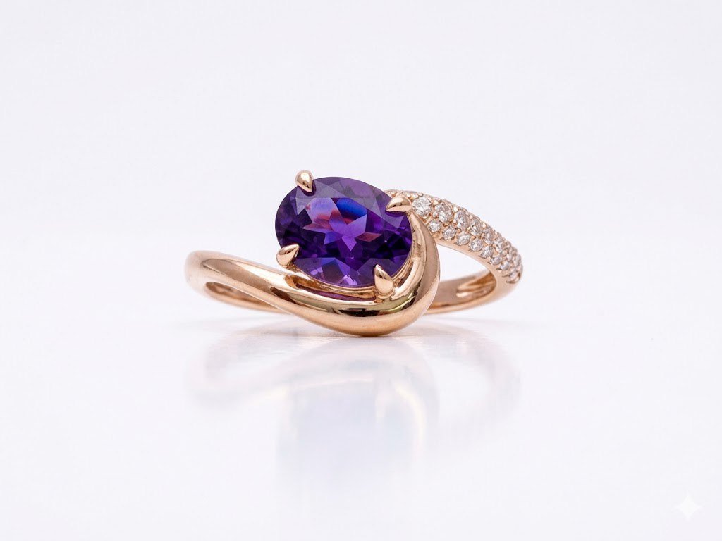 Diamond / Amethyst Ring