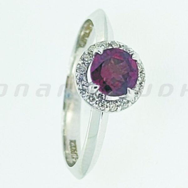 Diamond / Garnet Ring