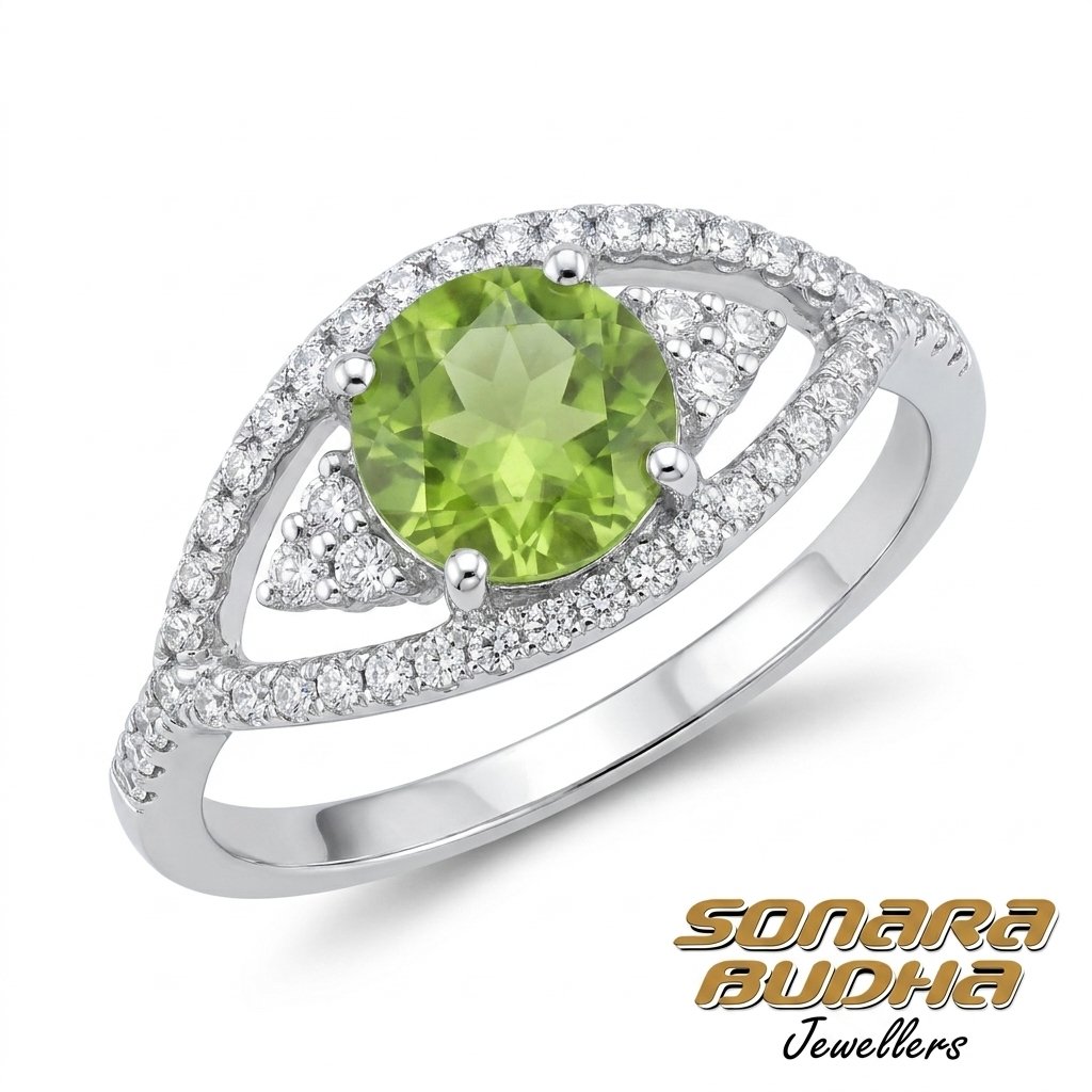 Diamond / Peridot Ring