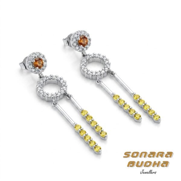 Diamond / Fancy Sapphire Earrings