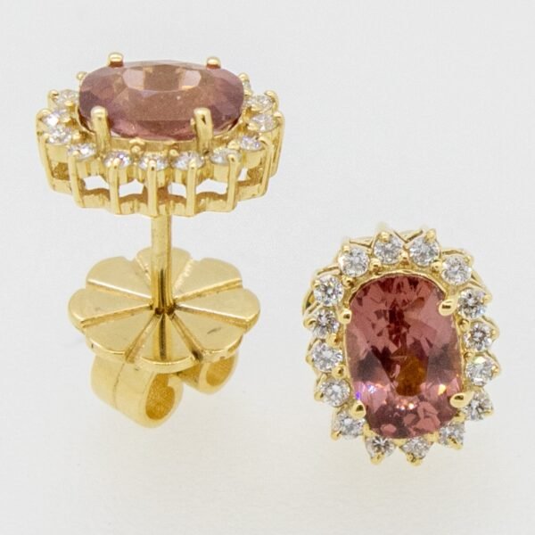Diamond / Garnet Earrings