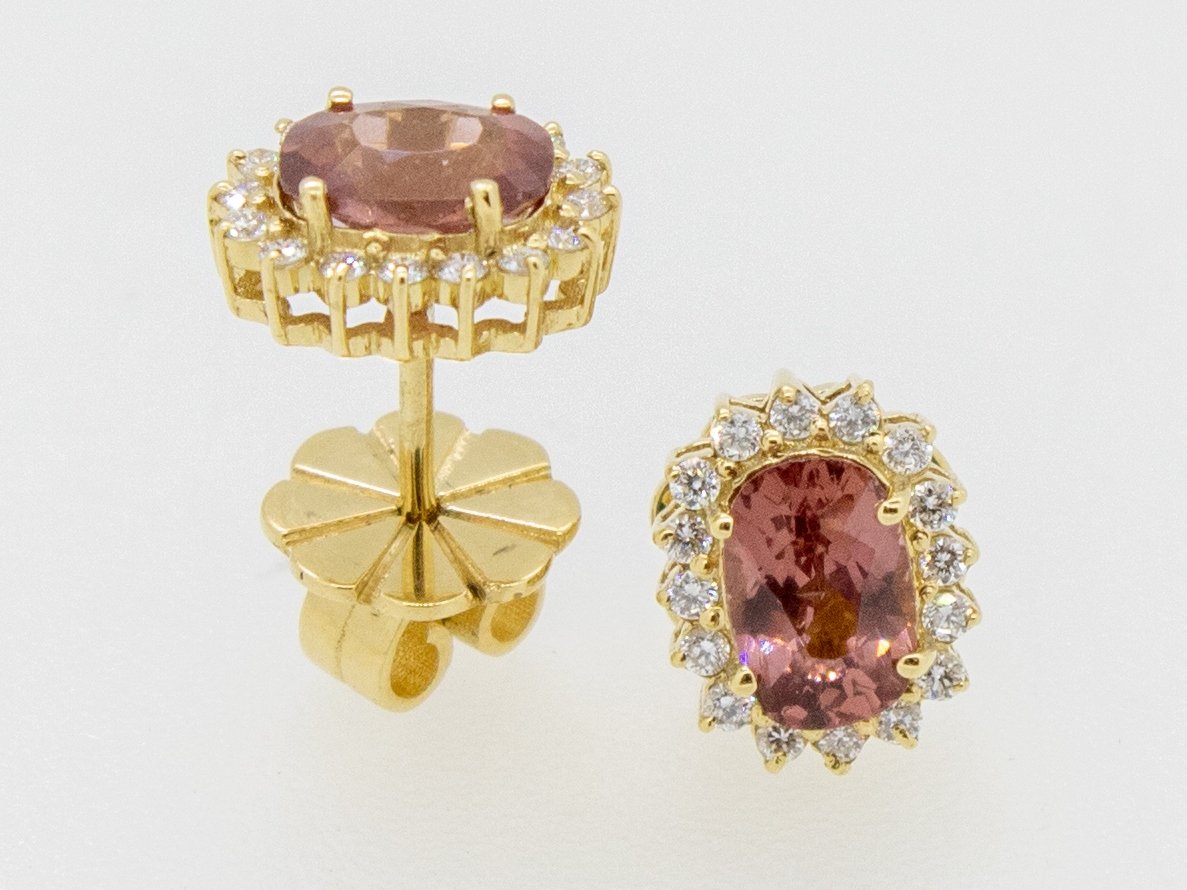 Diamond / Garnet Earrings