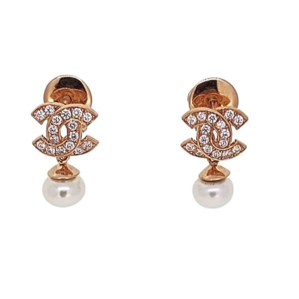 Diamond / FW Pearl Earrings
