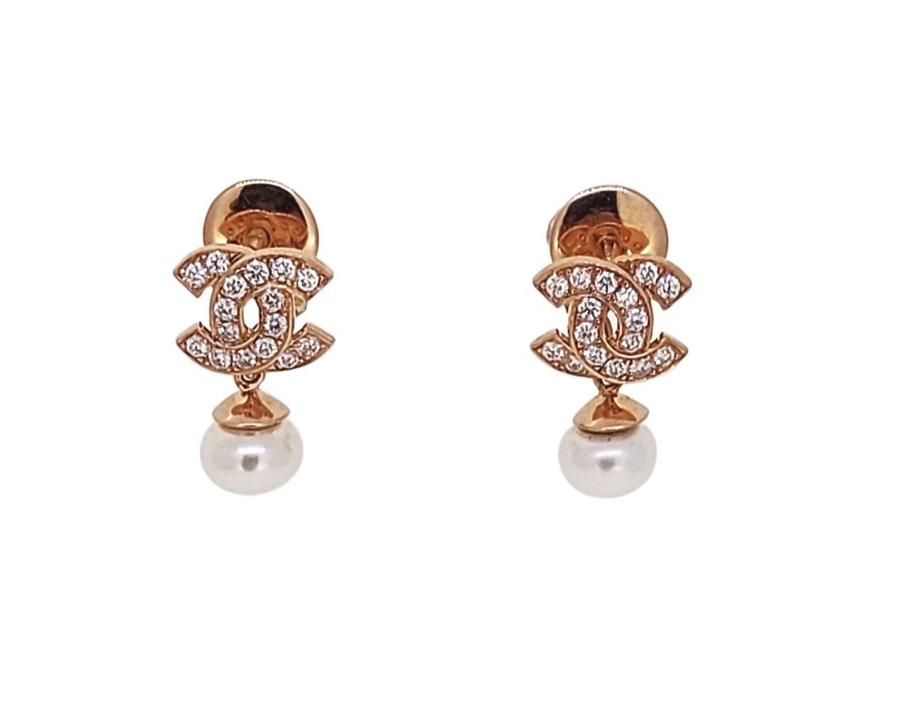 Diamond / FW Pearl Earrings