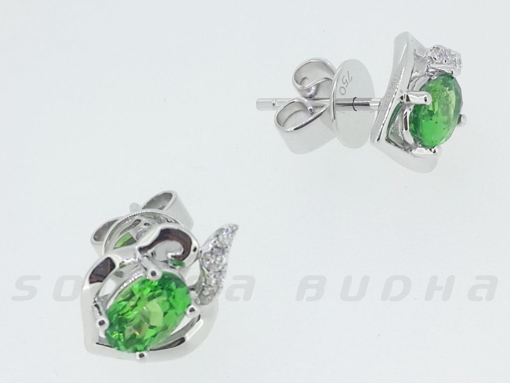 Diamond / Tsavorite Studs