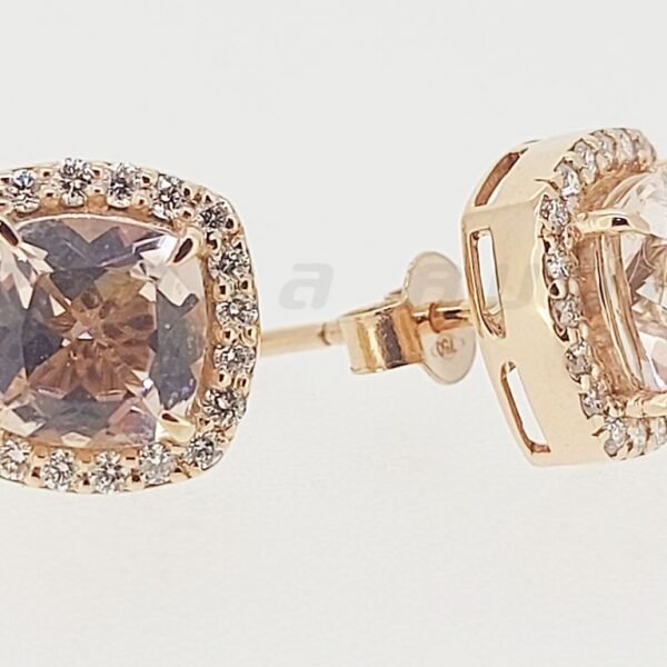 Diamond / Morganite Studs