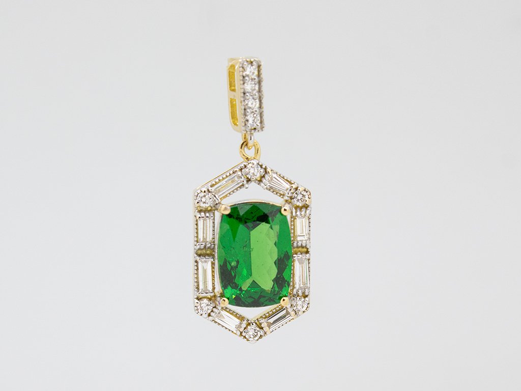 Diamond / Tsavorite Pendant