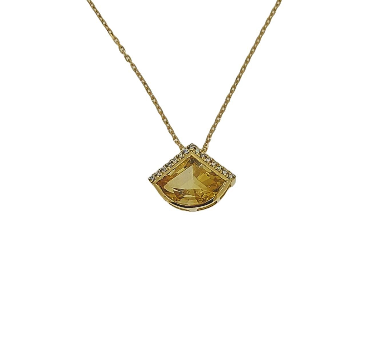 Diamond / Citrine Necklace