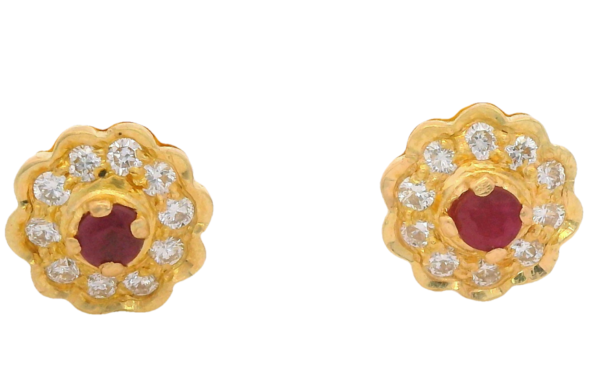 Diamond / Ruby Earrings