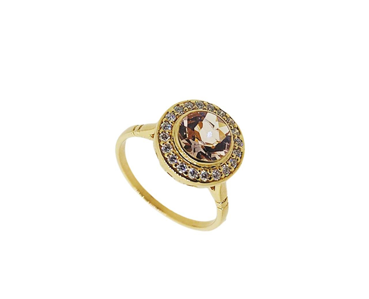 Diamond / Morganite Ring
