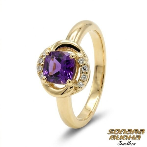Diamond / Amethyst Ring