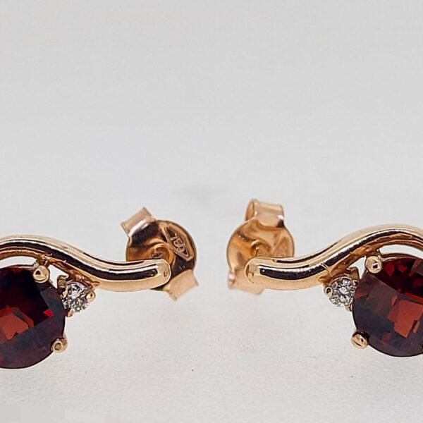 Diamond / Garnet Earrings