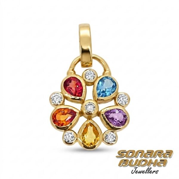 Diamond / Fancy Sapphire Pendant