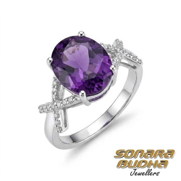 Diamond / Amethyst Ring