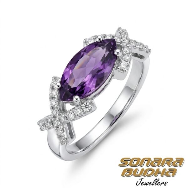 Diamond / Amethyst Ring