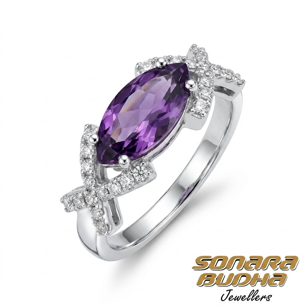 Diamond / Amethyst Ring