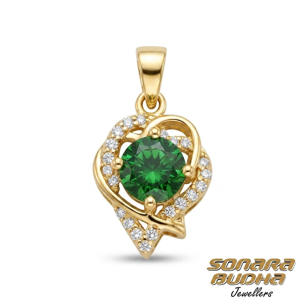 Diamond / Tsavorite Pendant