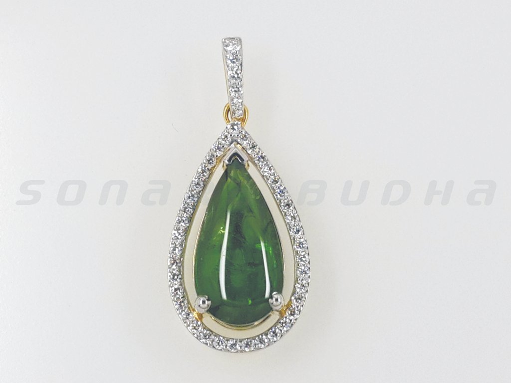 Diamond / Tsavorite Pendant