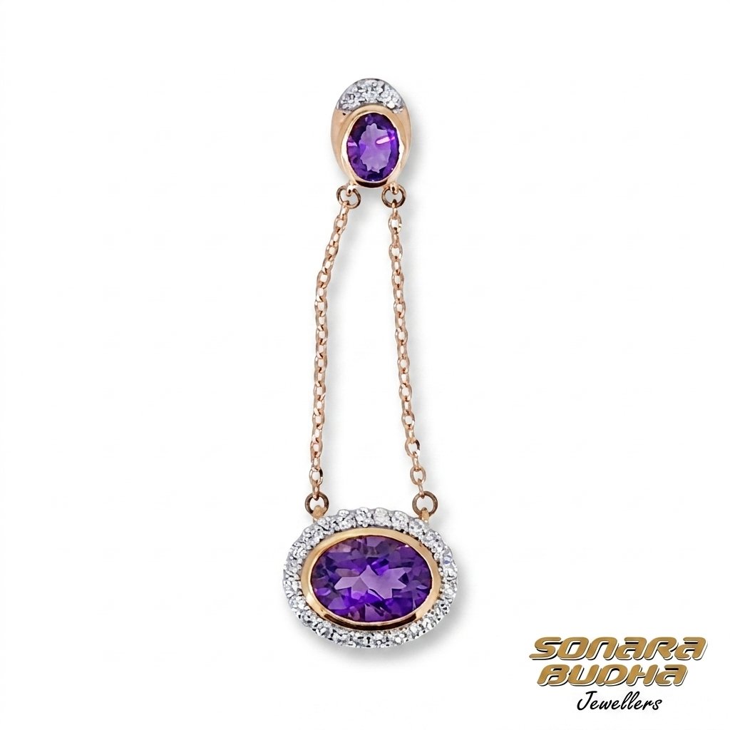 Diamond / Amethyst Pendant